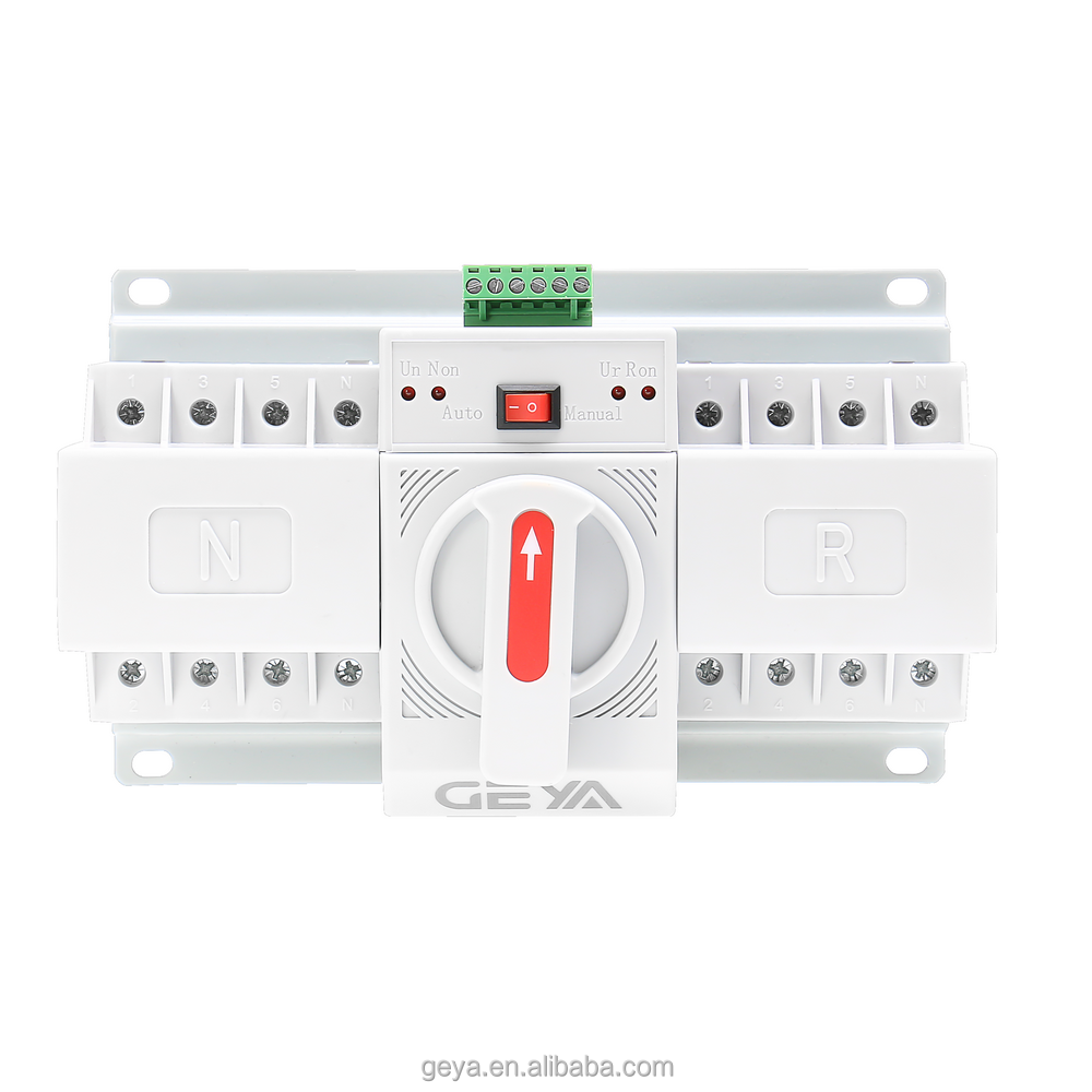GEYA 63A Automatic Generator 2P Transfer Switch Controller Ats Dual Power Changeover Switch Solar System Device Switch