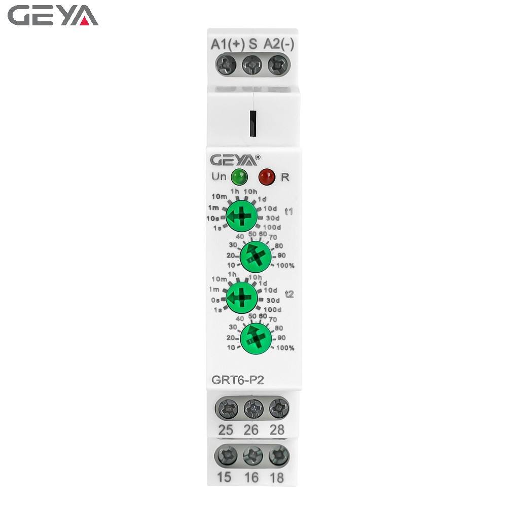 GEYA Pulse Output Time Relay With Switch Function Used to Delay Connection of Load Periods and Generate Pulses Cycle Timer Relay