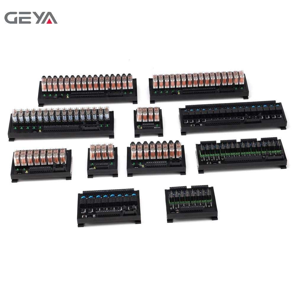 GEYA FY-T73-2C-12V 24V Din Rail 2 Channel Relay Module  AC/DC 5V 12V 24V AC230V Interface Module Relay 24V 2 Channel