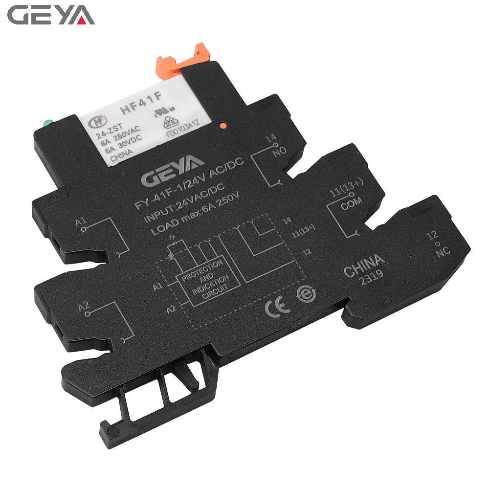 GEYA FY-41F-1 12VAC/DC Good Quality 12VAC/DC Slim Interface Relay PLC