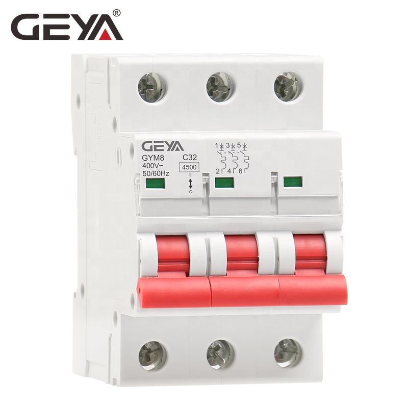 GEYA NEW DESIGN GYM8 AC DC 3 Phase Circuit Breaker DZ47-63 Circuit Breaker C45 Mcb