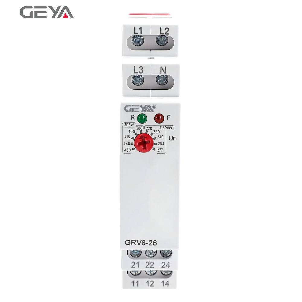 GEYA GRV8-26 Over Voltage protection Relay 3 Phase Voltage Monitoring Relay Device Voltage Balance Relay
