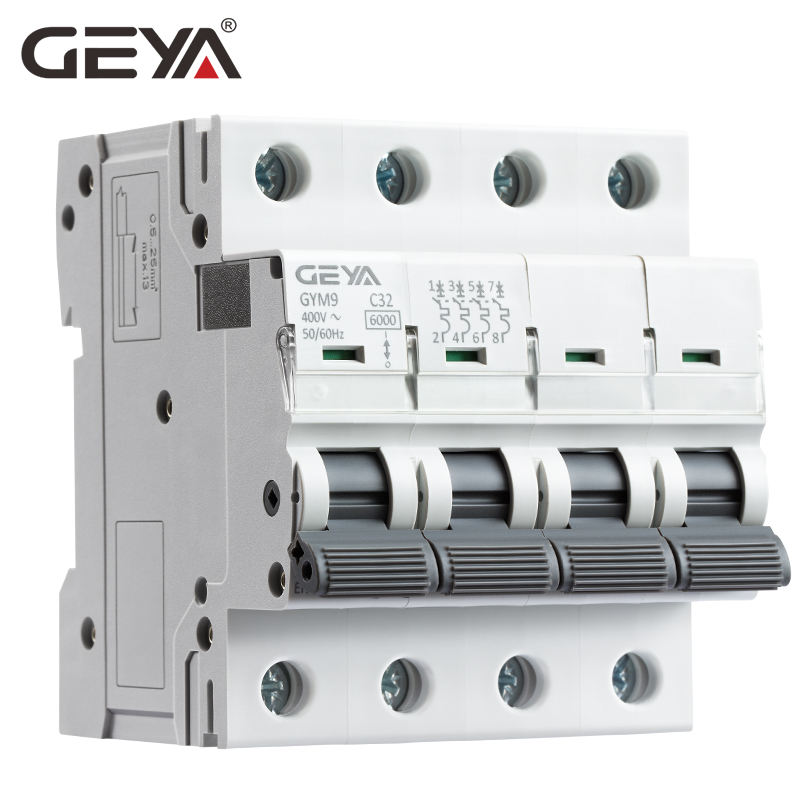 GEYA GYM9 6KA 230V 400V 500V MCB 50/60Hz 1-63A 1P 2P 3P 4P  DIN Rail FN MCB Miniature Circuit Breaker Price