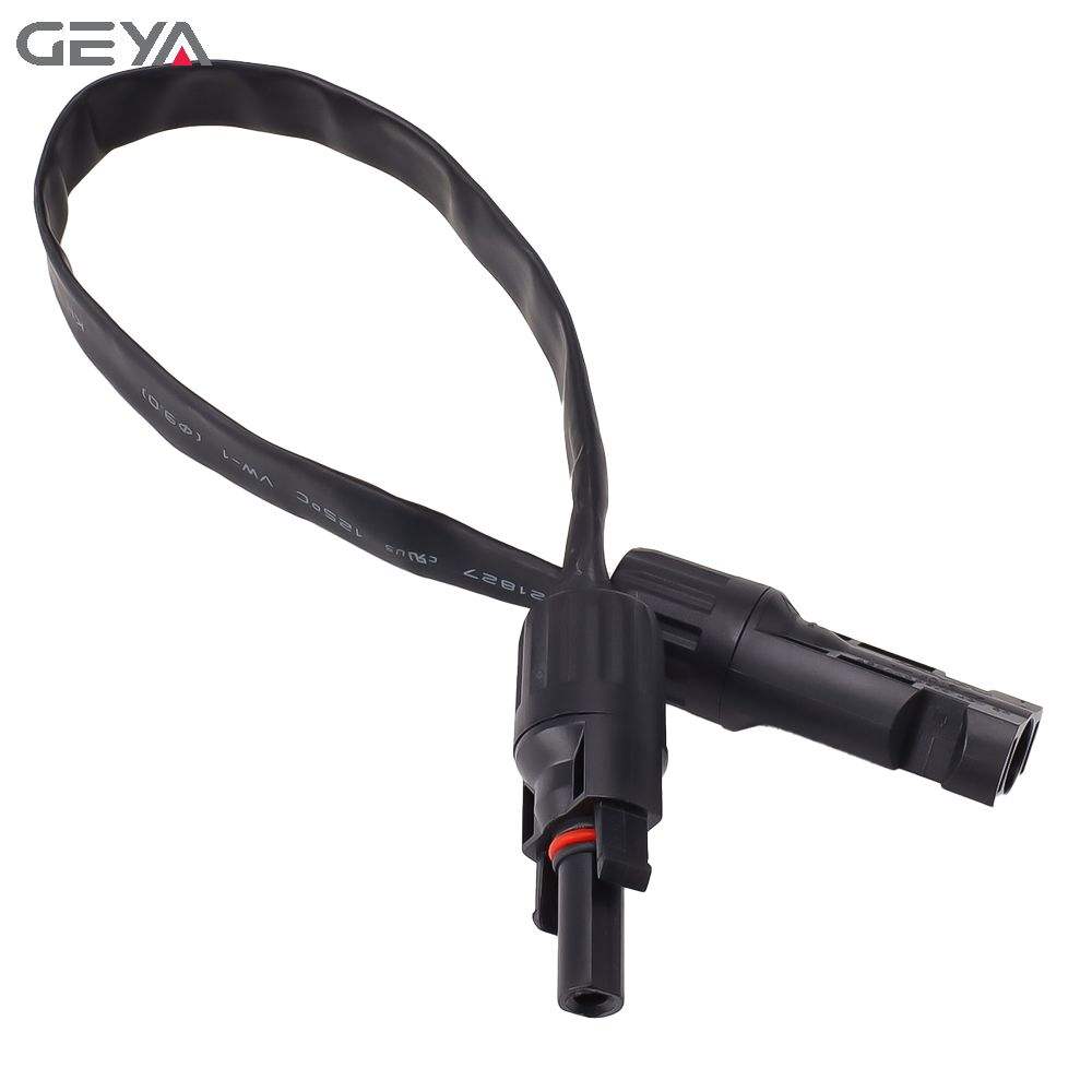 GEYA 6mm2 Flat Copper Strip 4 Connecting Wire Soft Solar 30CM/2M Length Male Female Connectors Solar PV Charging Cable