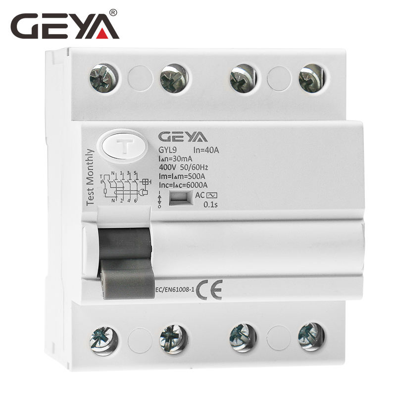 GEYA GYL9 Magnetic Residual Current Circuit Breaker Leakage Protective RCCB 3 Phase 63A with CE CB Certificates