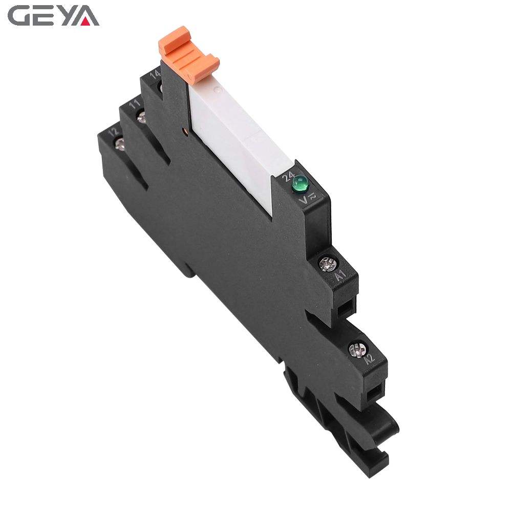 GEYA FY-41F-1 AC/DC12V Single Channel Relay Module 12V or 24V AC DC Relay Board Slim Dinrail Relay