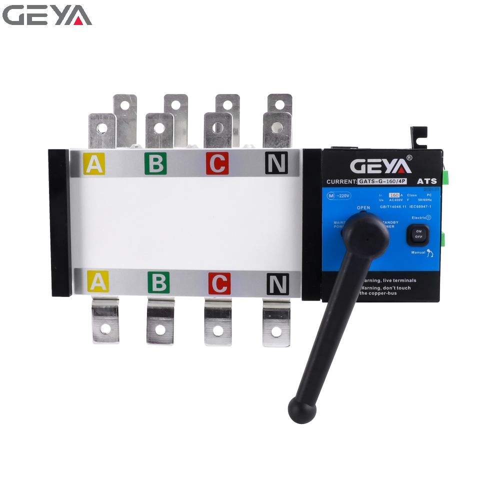 GEYA  GATS-G-250-4P 400 Amp Automatic Transfer Switch ATS 160A 400A 630A 1000A Generator Changeover Controller Switch Atl-200s