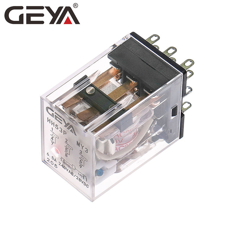 GEYA Electronic Micro Electromagnetic Relay Coil with CE HH53P MY3 11P AC 220V 6.5A
