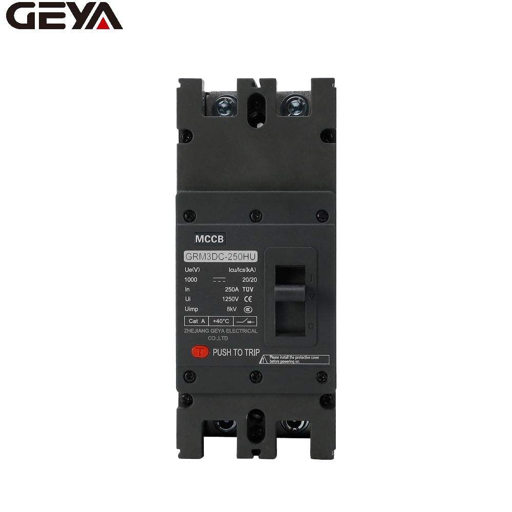 GEYA GRM3DC-250HU-2P 63A-250A DC1000V  63A 100A 125A Mould case DC MCCB Circuit Breaker 125 Amp 4 Pole Price SOLAR PV SYSTEM
