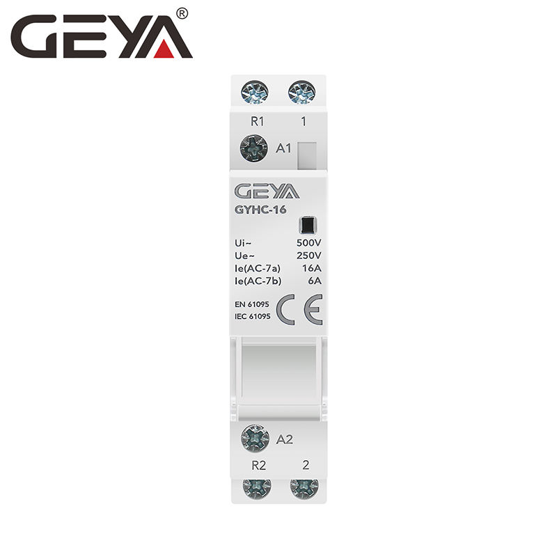 GEYA Household AC Contactor Din Rail Type Modular 2P 1NO1NC 220V 16A 50/60HZ GYHC-16