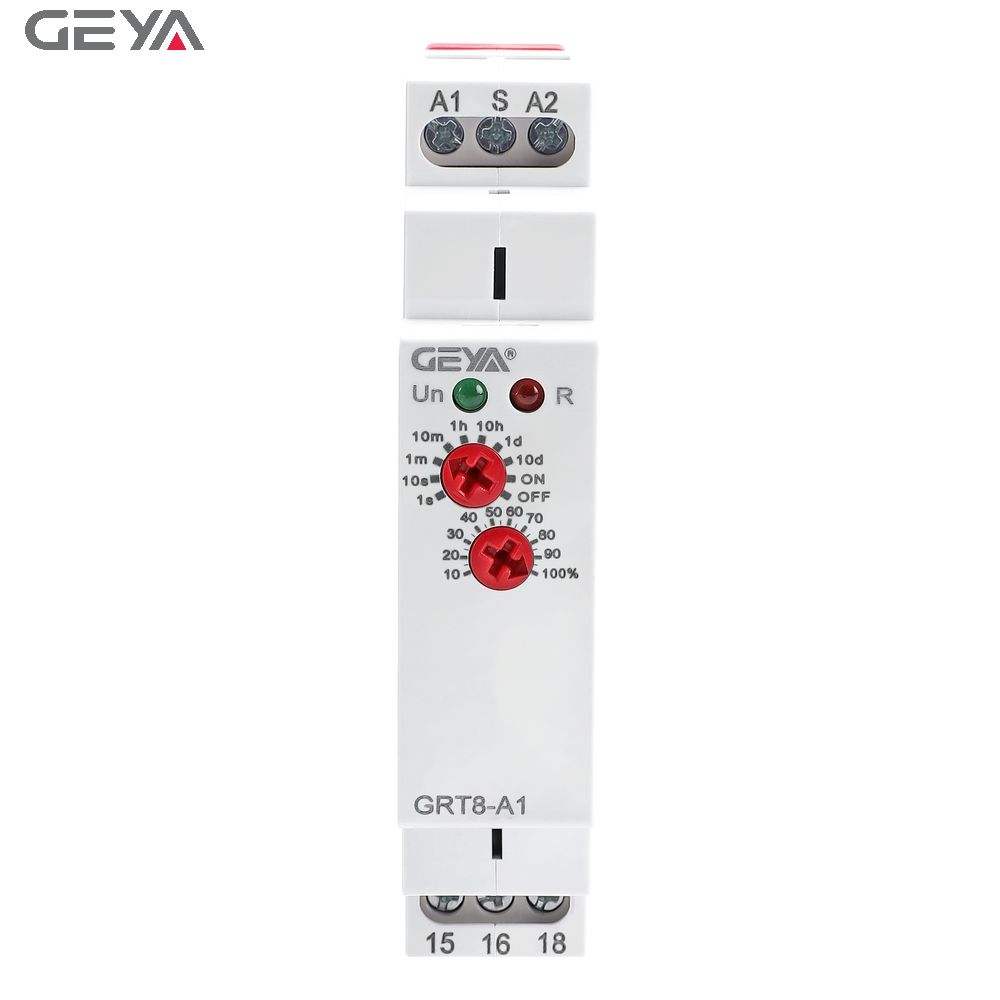 GEYA GRT8-A1 A230V Din Rail Time Relay  Miniature Single Function Timer on Off Delay Relay Din Rail Timer