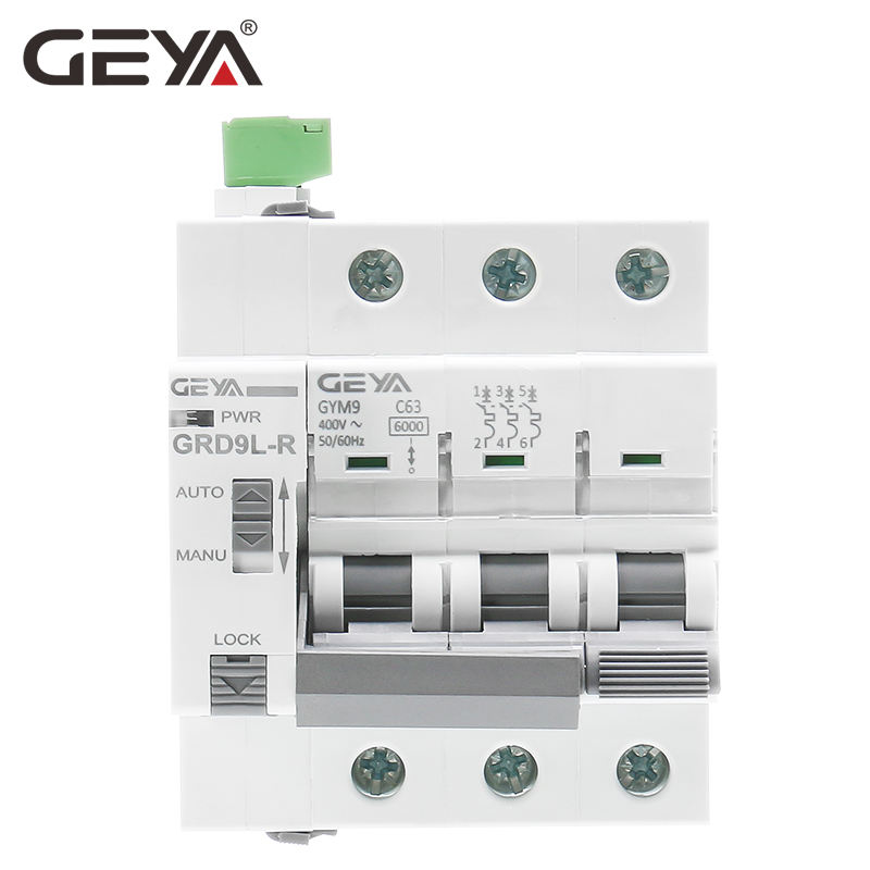 GEYA Din Rail 10KA MCB with Remote Control Function Auto Reset Miniature Circuit Breaker AC220V C60n Circuit Breaker MCB