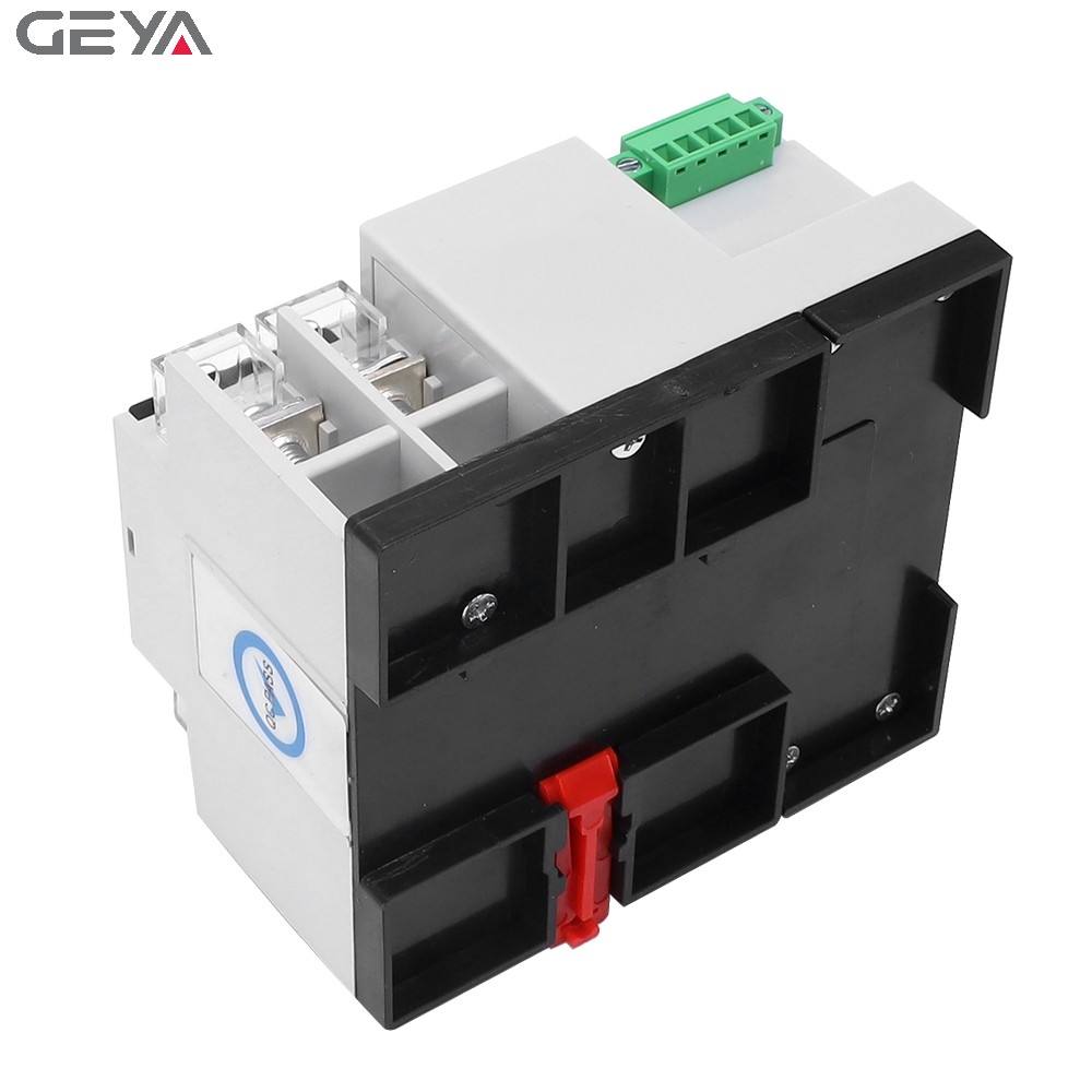 GEYA 2P ATS W2R Din Rail Automatic Transfer Wwitch 63A 2P Automatic Changeover Switch Electric Switch ATS 230V PC 100A AC 400V