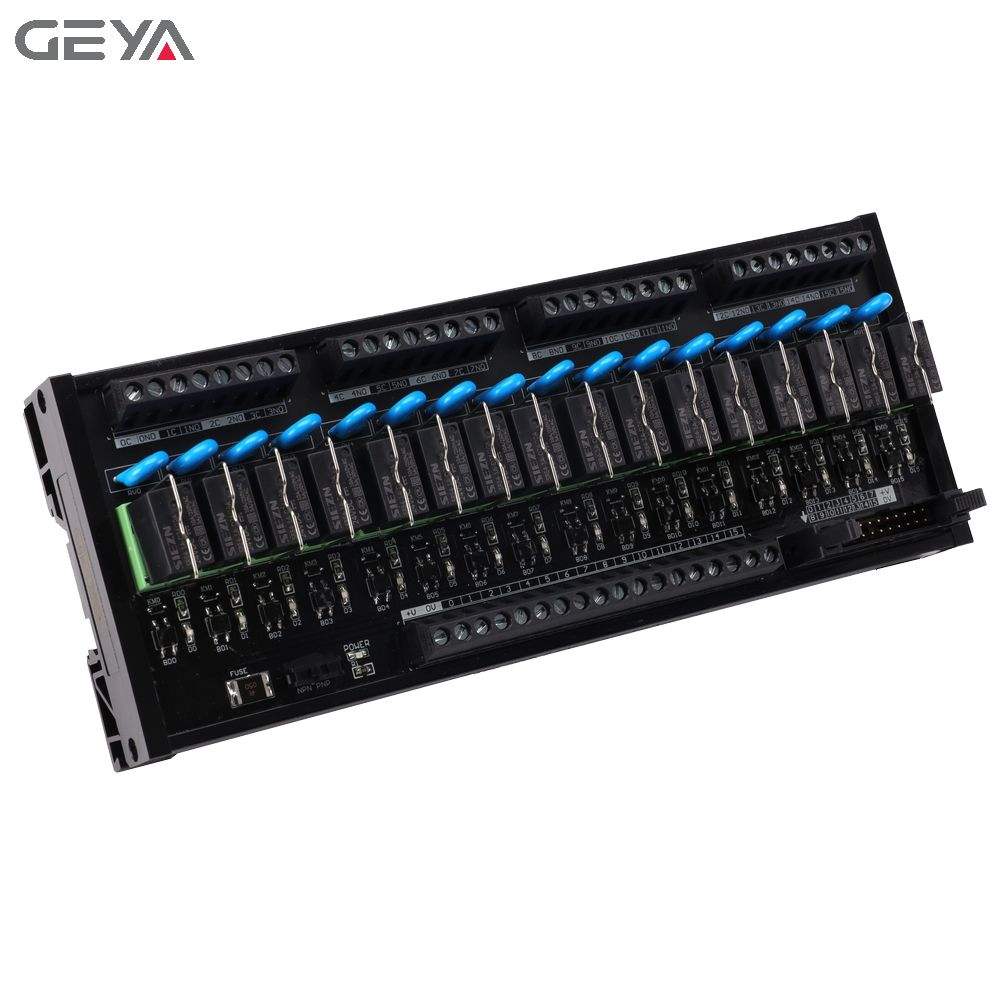 GEYA FY-T73-16C-12V 24V Din Rail 16 Channel Relay Module PLC Automation Control PLC Controller 5V 12V 24V