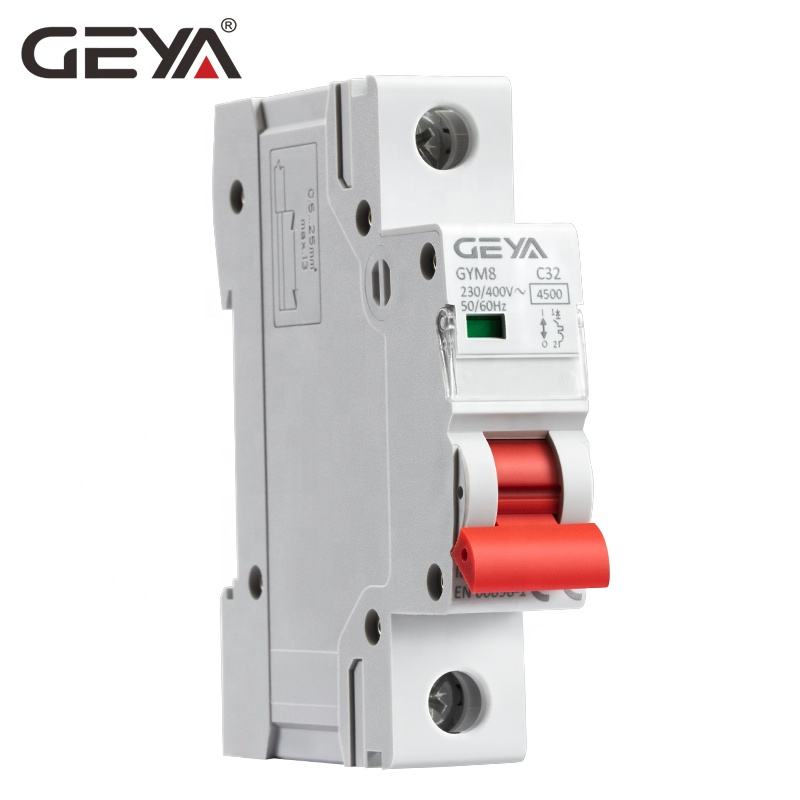 GEYA GYM8 3KA 4.5KA 6KA 6A to 63A DZ47 Best Mcb Factory for Miniature Circuit Breaker C45