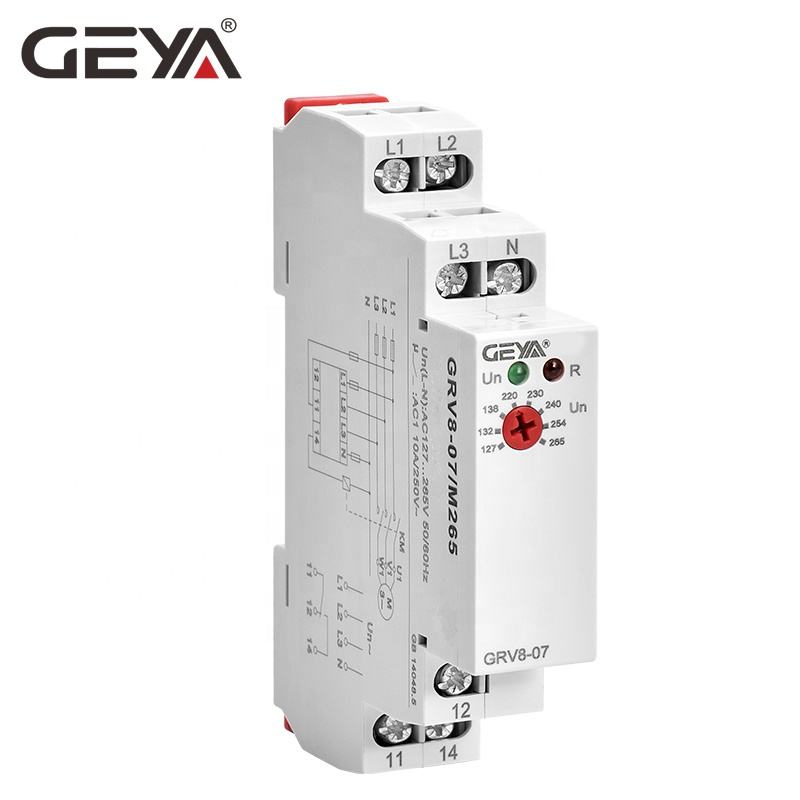 GEYA GRV8-07 Modular 35mm Din Rail Relay Phase Failure Protection Relay for Elevator