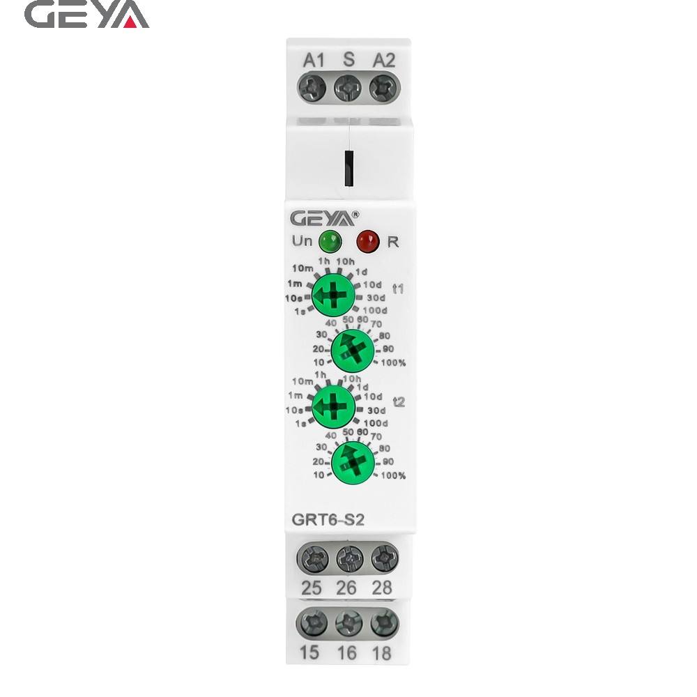GEYA GRT6-S2 A230 Asymmetric Cycler Time Relay 50/60HZ Control Module Din-rail Relay Suppliers for Time Electronic Repeat Relay