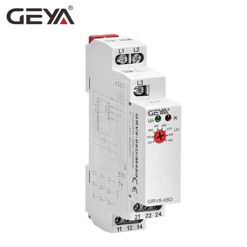 GEYA Online Shopping GRV8-08 3Phase+N Adjustable Voltage Relay Control Relay M265