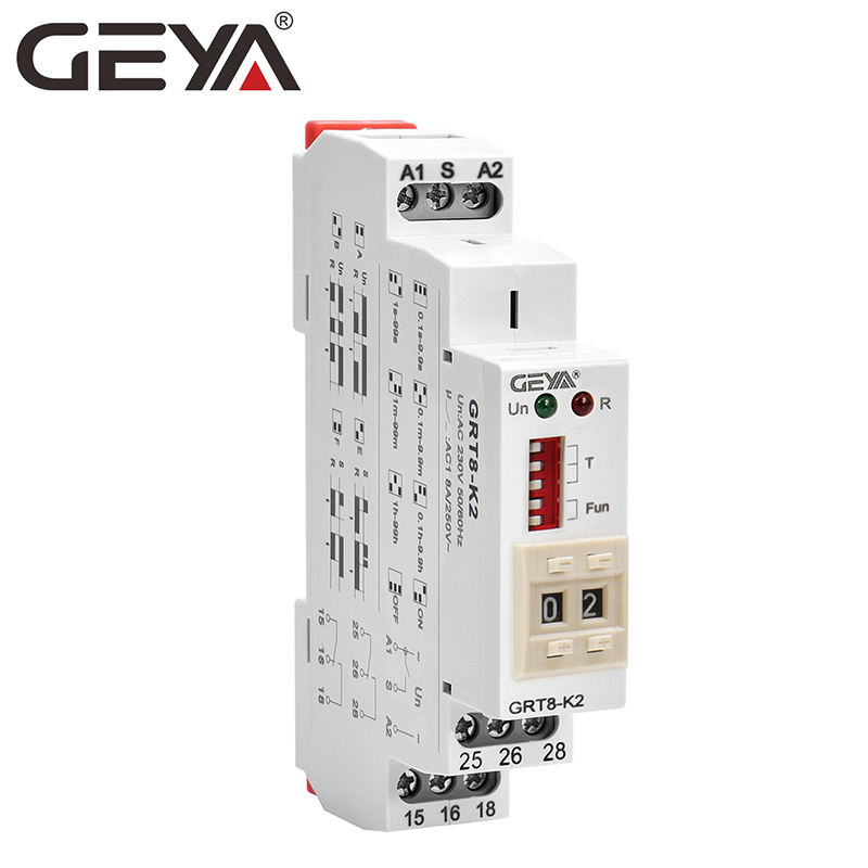 GEYA GRT8-K2 A230 AC 230V Low Stock Digital Setting Time Relay 24 Hours Timer Relay Digital Time Delay Relay Circuit