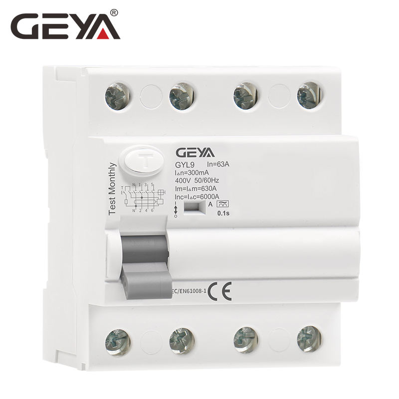 GEYA GYL9 ID RCCB 10KA Residual Circuit Device RCD 10mA30mA 100mA 300mA ELCB RCCB Current Ratings  2P 16A 30mA