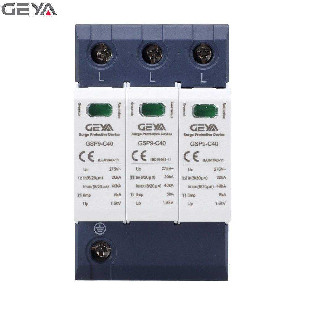 GEYA GSP9-C40-3P  New Design MOV Varistor LT Electric Surge Protector Lightning Arrestor with CE Certificate