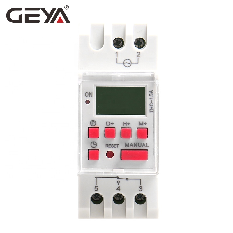 GEYA THC15A Factory Price Weekly or Daily Digital Programmable Timer Switch 220V 16A 20A 30A Time Control Switch with Battery