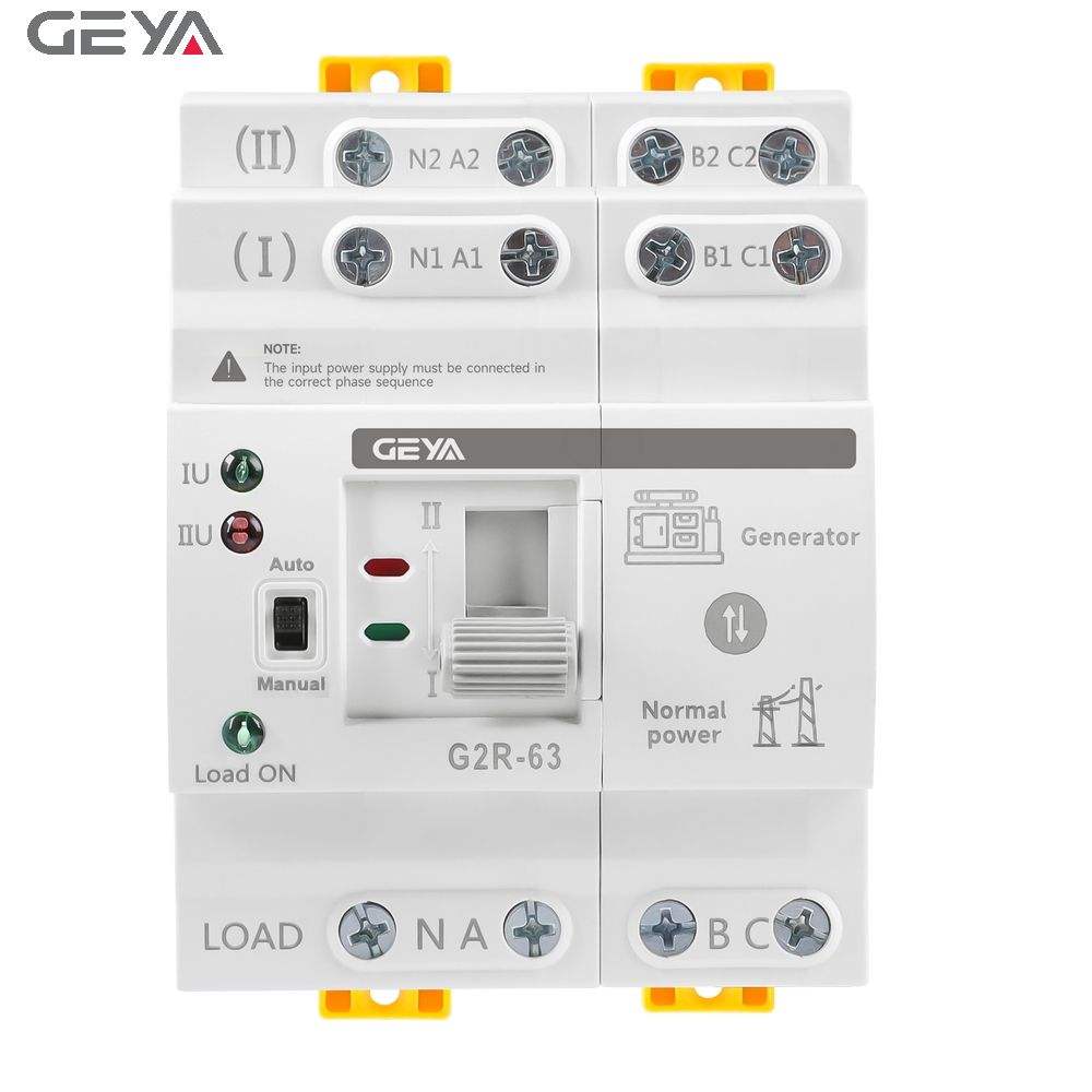 GEYA G2R Changeover Switch Integrated Circuit 63 Amp 4p 63a 3 Phase Ats Controller Dual Automatic Selector Transfer Switch  Ats