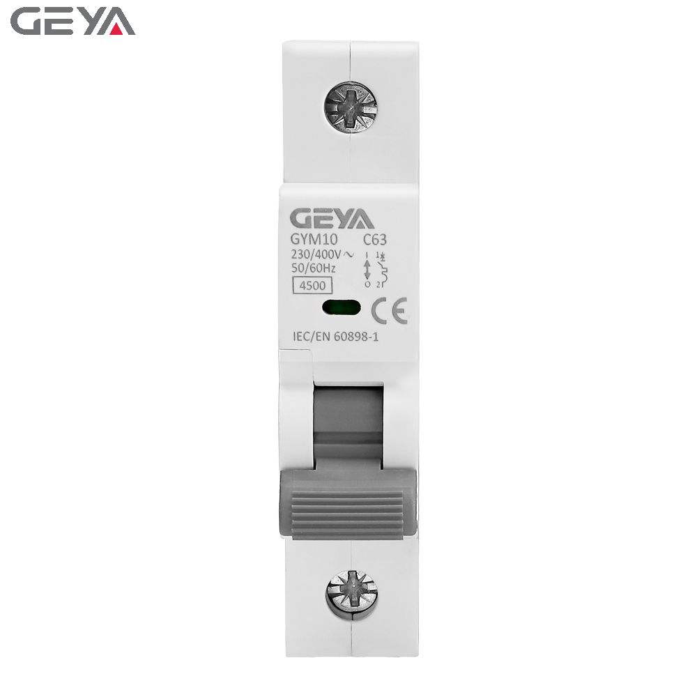 GEYA GYM10 4.5KA 6KA MCB SP Miniature Circuit Breakers C45 C65 New Design Din Rail 32A MCB Price Single Pole MCB SKD