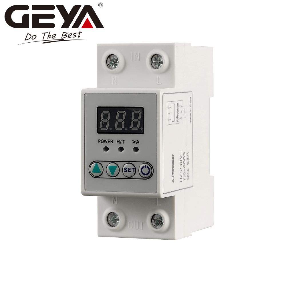 GYEA ANP-2P 220V 40A Din Rail Current Protector Relay Current Smart Protector