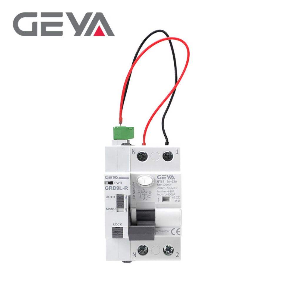 GEYA GRD9L Auto Recloser Rccb 2P 63A 30mA Single Pole Rccb Remote Reset Circuit Breaker RCCB Type B