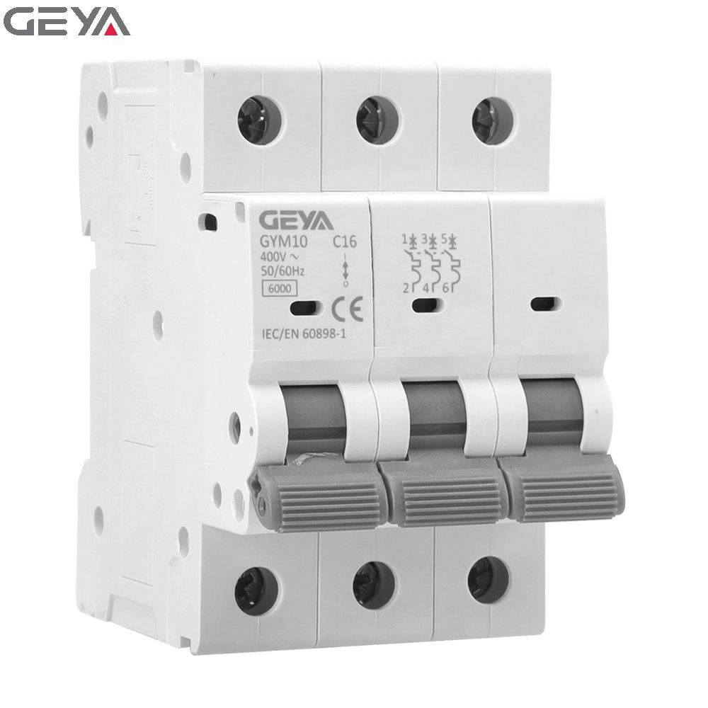 GEYA GYM10 Electrical Circuit Breaker Types OEM MCB Rating 1A 2A 3A 4A 6A 10A 13A 15A 20A 25A 30A 32A 40A 50A 60A 63A