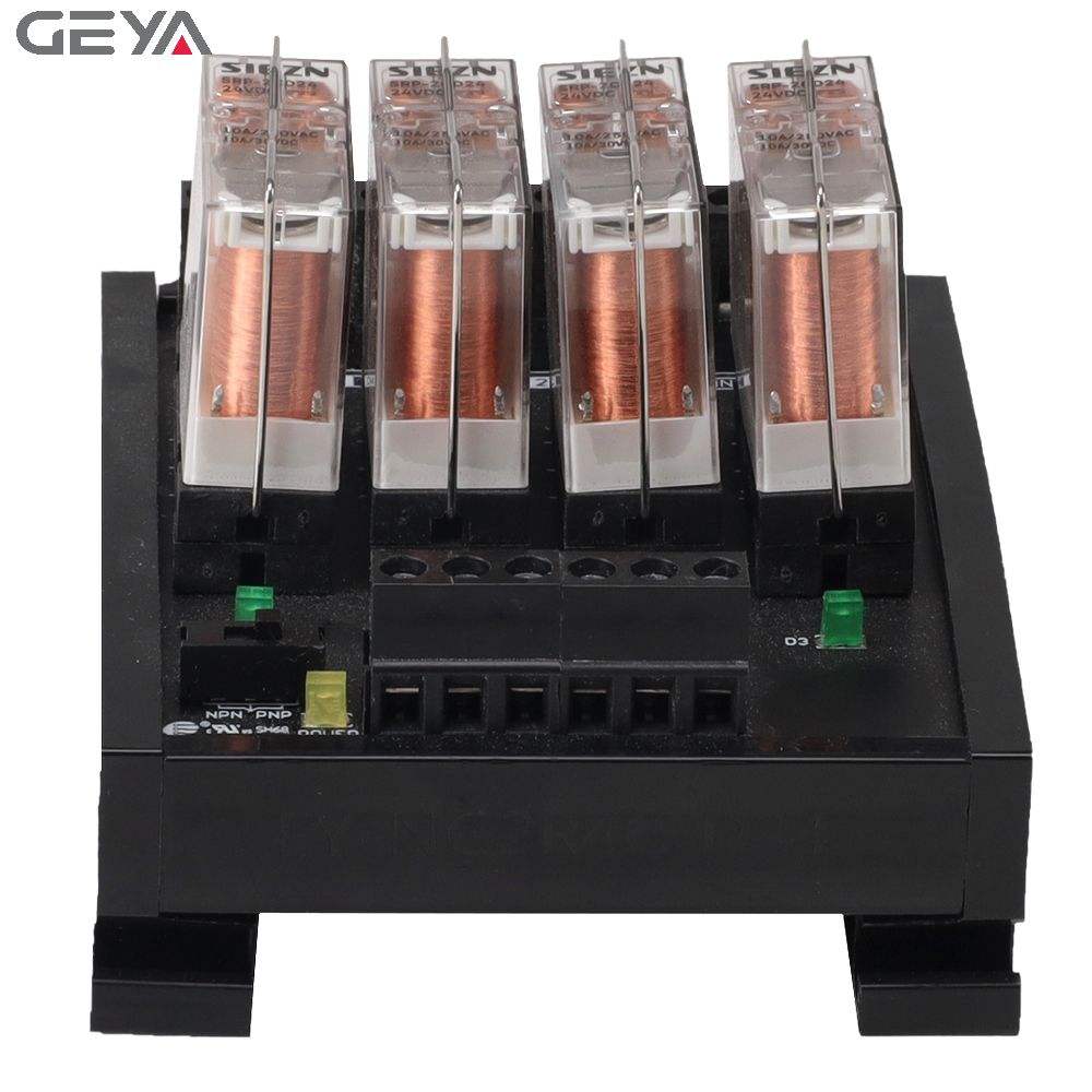 GEYA FY-NG2R-1C Din Rail Relay Module 10 Channel 12VDC 24VDC for PLC Protection Electromagnetic Relay