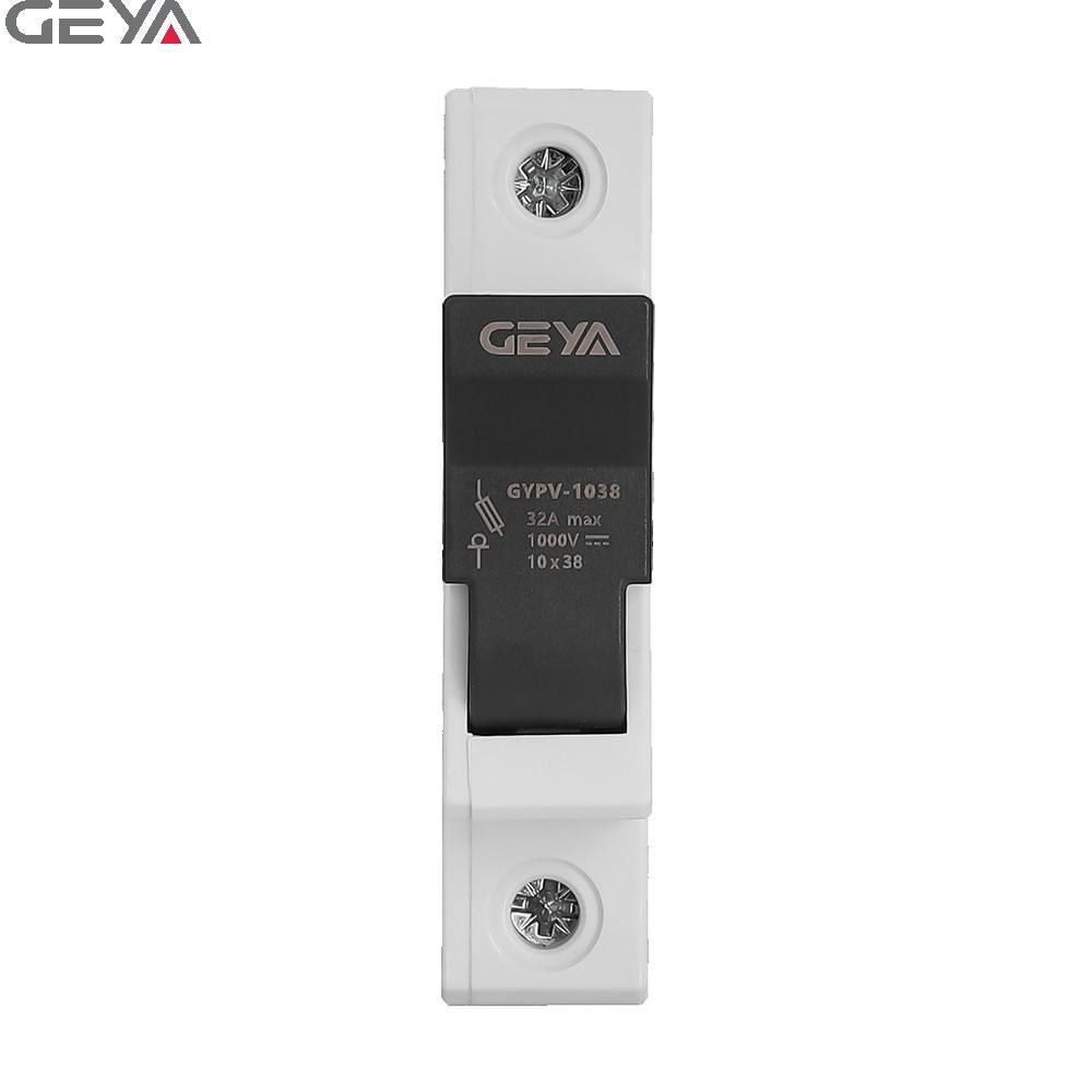 GEYA GYPV-1038 32A Max/1000V/1P 1000VDC Without Light DC Fuse Base Holder Solar PV Protection Fuse