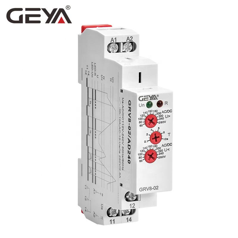 GEYA GRV8 Under Over Voltage Protection Device Relay 48v DC Voltage Adjustable Voltage Regulator