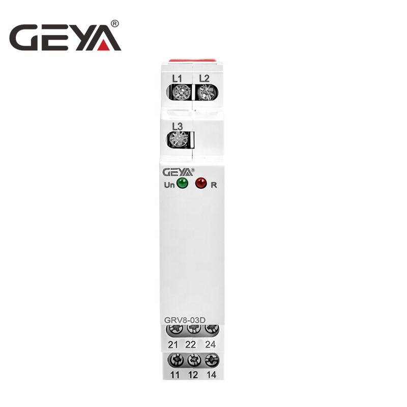 GEYA GRV8-03D M265 127V-265VAC Relais Din Rail Relay Coil 230vac Voltage Timers Dc Under Voltage Relay 3 Phase Voltage Relay