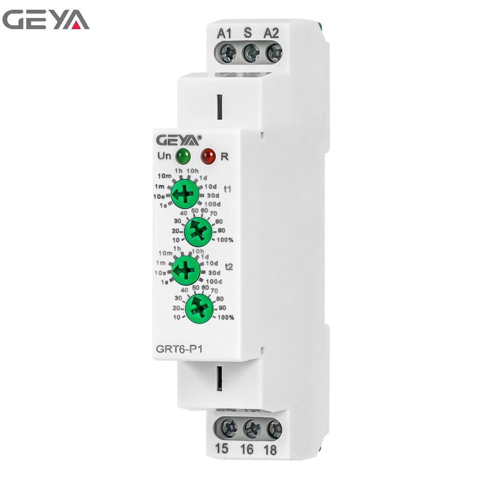 GEYA GRT6-P1 A230 Pulse Output Time Relay Power Single Pulse Switch Electrical Pulse Relay