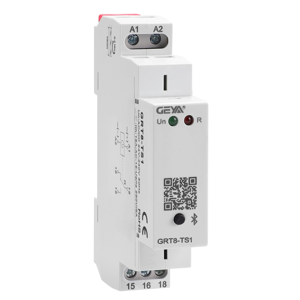 GEYA GRT8-TS2-240 AC DC 24V 240V 2SPDT Automatic and Manual Time Control Relay Staircase Switch for Turn on and off Loads