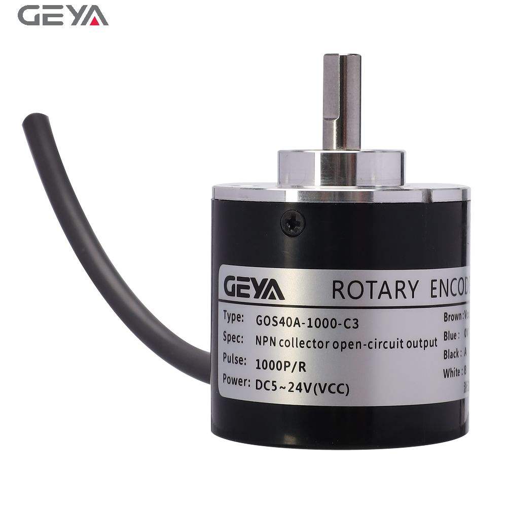 GEYA GOS40A-1000-C3 Incremental New and Original Incremental Rotary Encoder AB Two Phase 500PR Diameter 40mm Shaft 6mm
