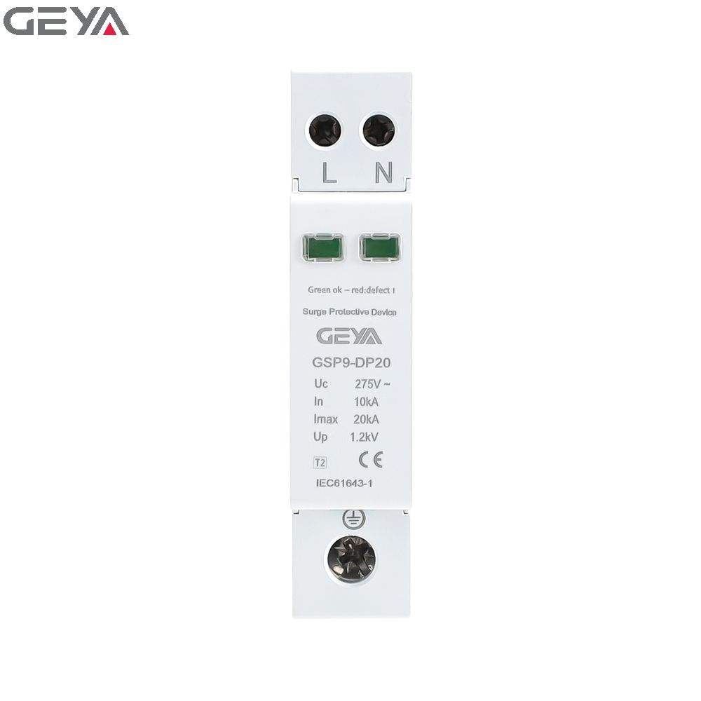 GEYA GSP9-DP20 2P Surge protection Device Ac Lightning Surge Protector AC T2 Level 2P Electronic Equipment Surge Arrester