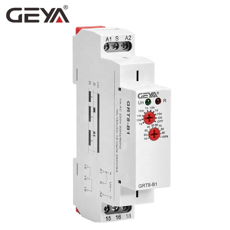 GEYA China Top Brand GRT8-A/B Din Rail 230V Relay on off Timer DC Electric Timer Prices