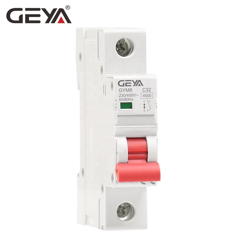 GEYA Thermal Miniature Elcb 2/4 Pole Electrical Dc Circuit Breaker for Solar System