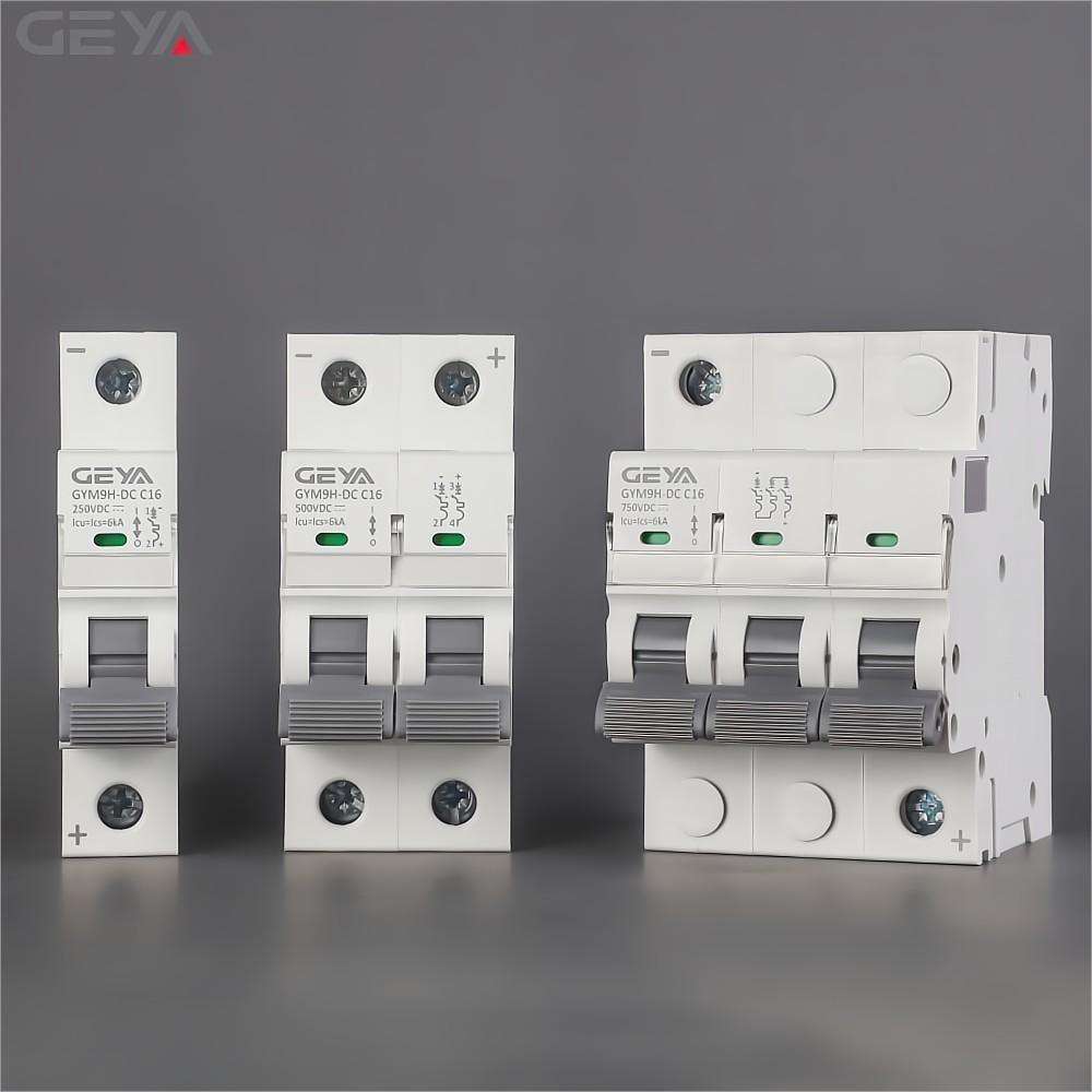GEYA NEW GYM9H-DC 1P 6KA 50A-63A Breaker Dc 1 Pole 60 a Dc Mcb Breaker Mcb 4 Pole 32 Amp Din Rail Switch