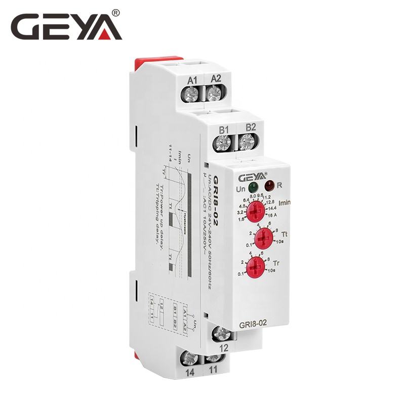 GEYA GRI8-02 Under Current Monitoring Device AC DC Current Relay Electronic Type 24V