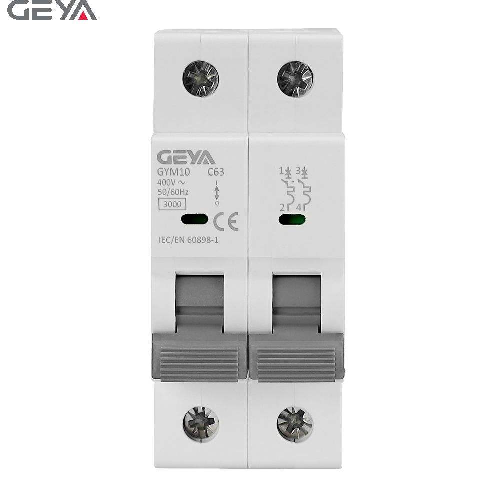 GEYA GYM10T 6kA 2P 63A Mcb Circuit Breaker Electric Breaker Ac 25a Miniature Circuit Breaker