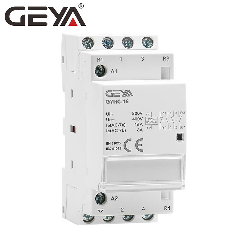 GEYA 4P 2NO2NC 16A Electrical Contactor Household AC Modular Contactor Rail Type