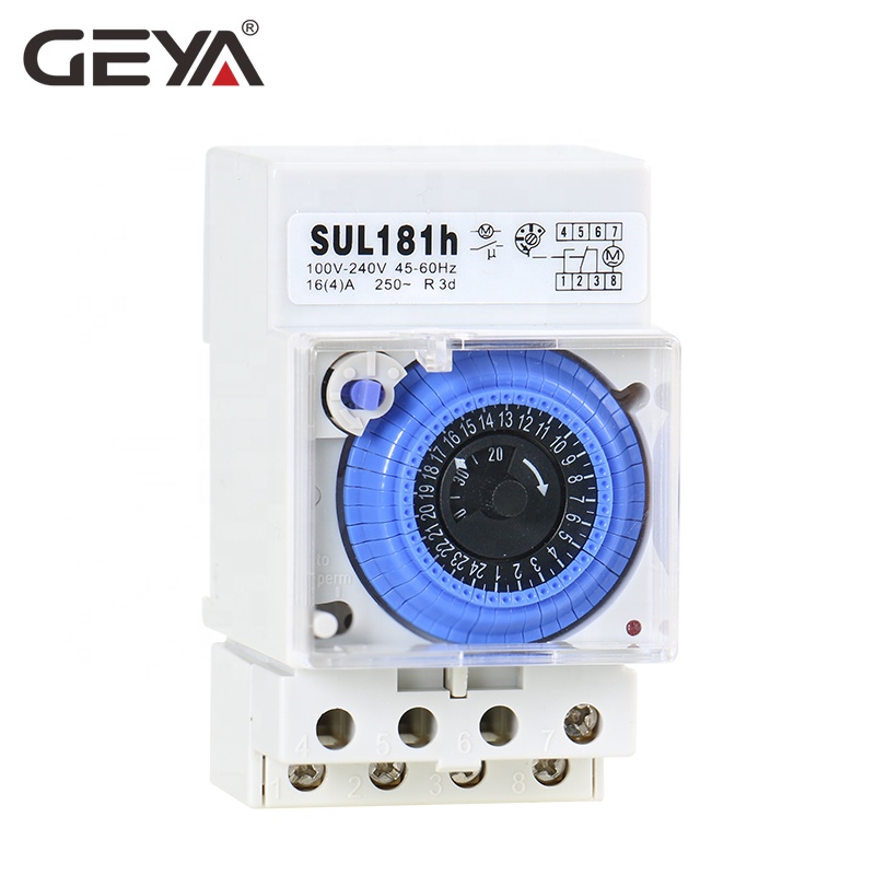 GEYA SUL181h Without Battery 24 Hours Mechanical Programming Din Rail Programmable Timer Switch