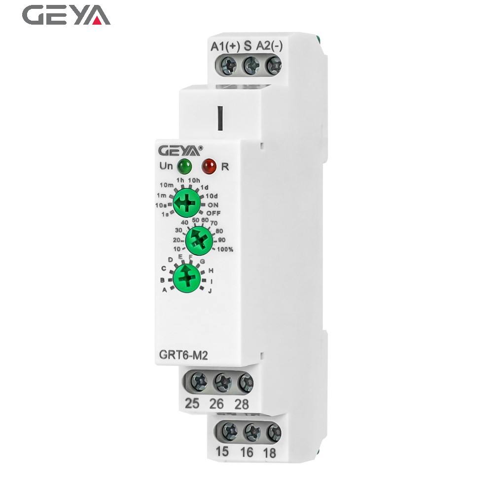 GEYA GRT6-M2 AC/DC24V~240V Multifunction Time Relays Dc 12v 24v Electric Relay Ac 220v Protective Relay