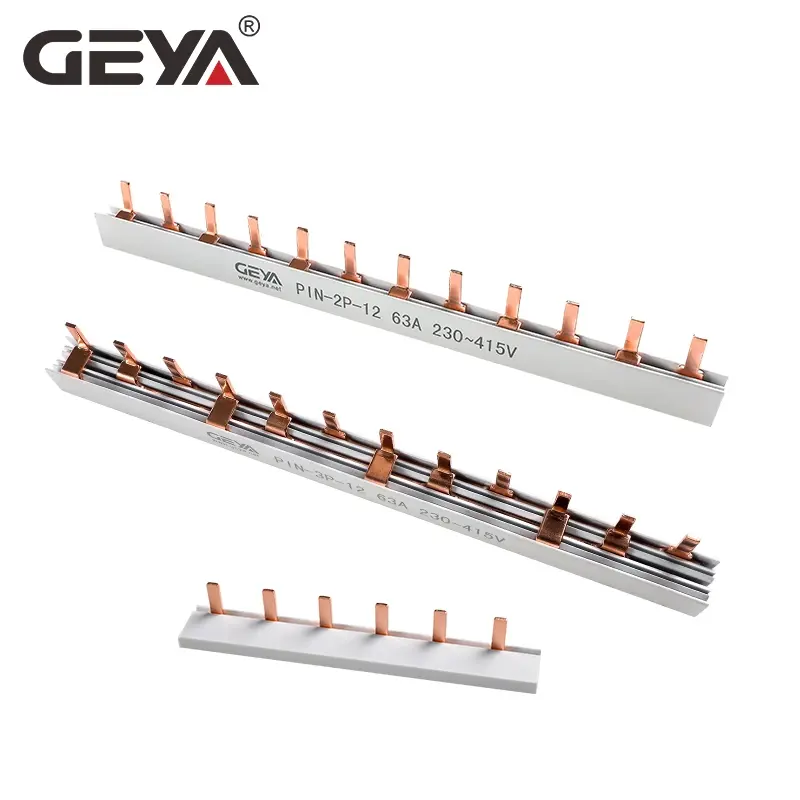 GEYA Pin 1P-4 63A Mccb Comb Busbar Copper Busbar for Distribution Box Circuit Breaker