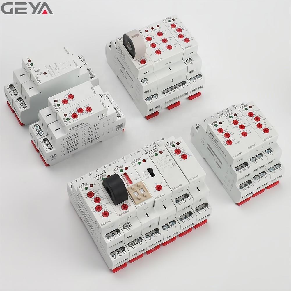 GEYA GRT8-EC-230 AC230V DC24V on Delay off Two Delay Modes Dual Function Time Relay