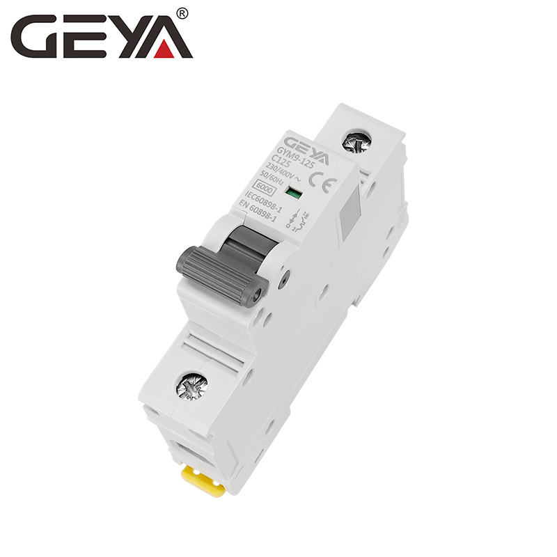 GEYA GYM9-125 1P 6KA 80A-125A 230V 400V C Curve Single Phase Electrical Miniature Circuit Breaker AC MCB With CE Certificate